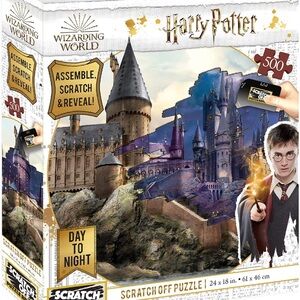 Harry Potter Hogwarts Scratch-Off Puzzle - Blue, Brown